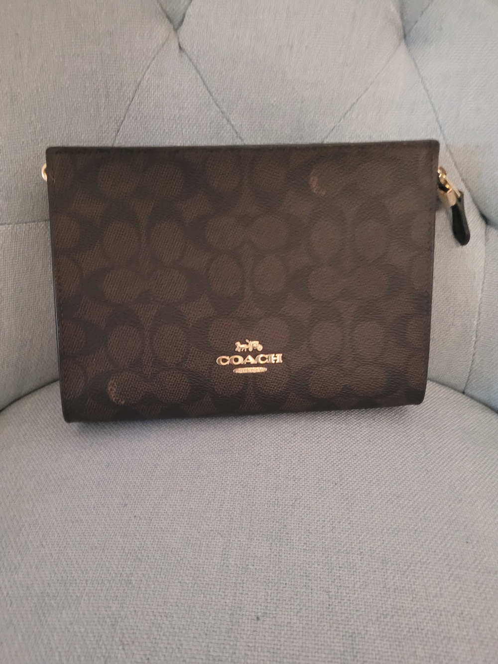 COACH Slim Signature Canvas Crossbody Bag